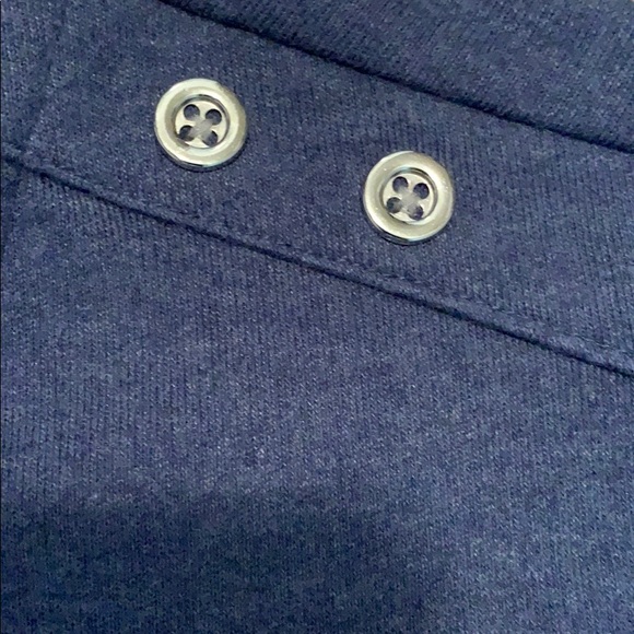 Karen Scott Sport Nautical LS Blue Striped Tee Shirt Top - Picture 5 of 7